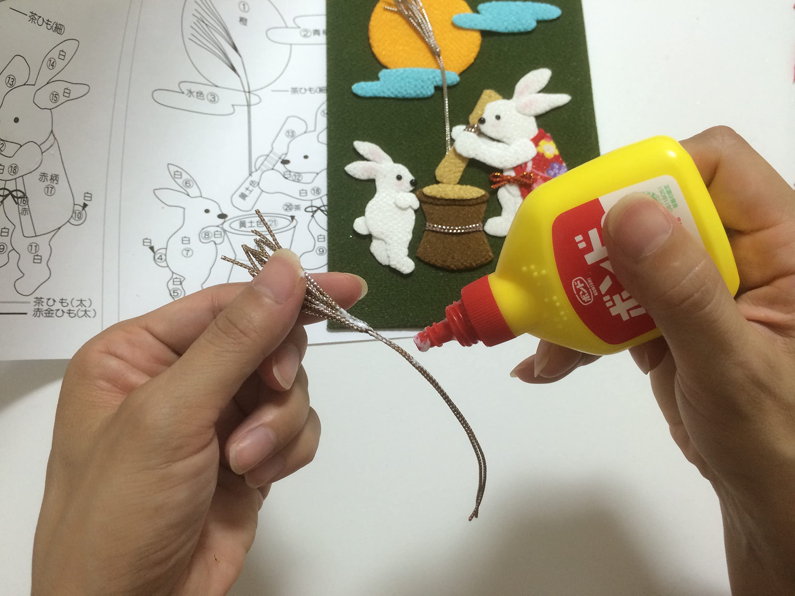 Amazon.co.jp: 押絵で作る 月見うさぎ 手作りキット : ホビー